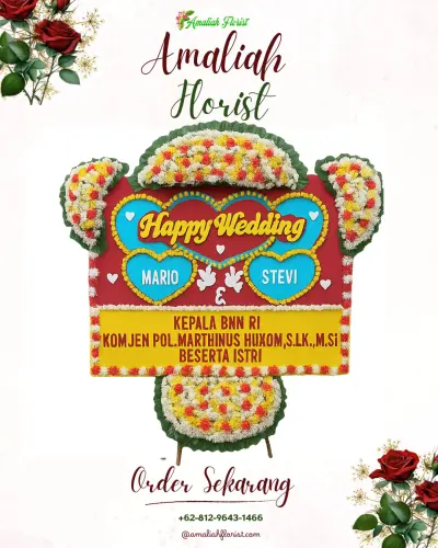 Karangan Papan Bunga Pernikahan di Tumbang Tahai